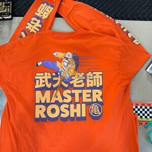 Dragon Ball Z Master ROSHI XL Long sleeve Henley shirt Crunchyroll